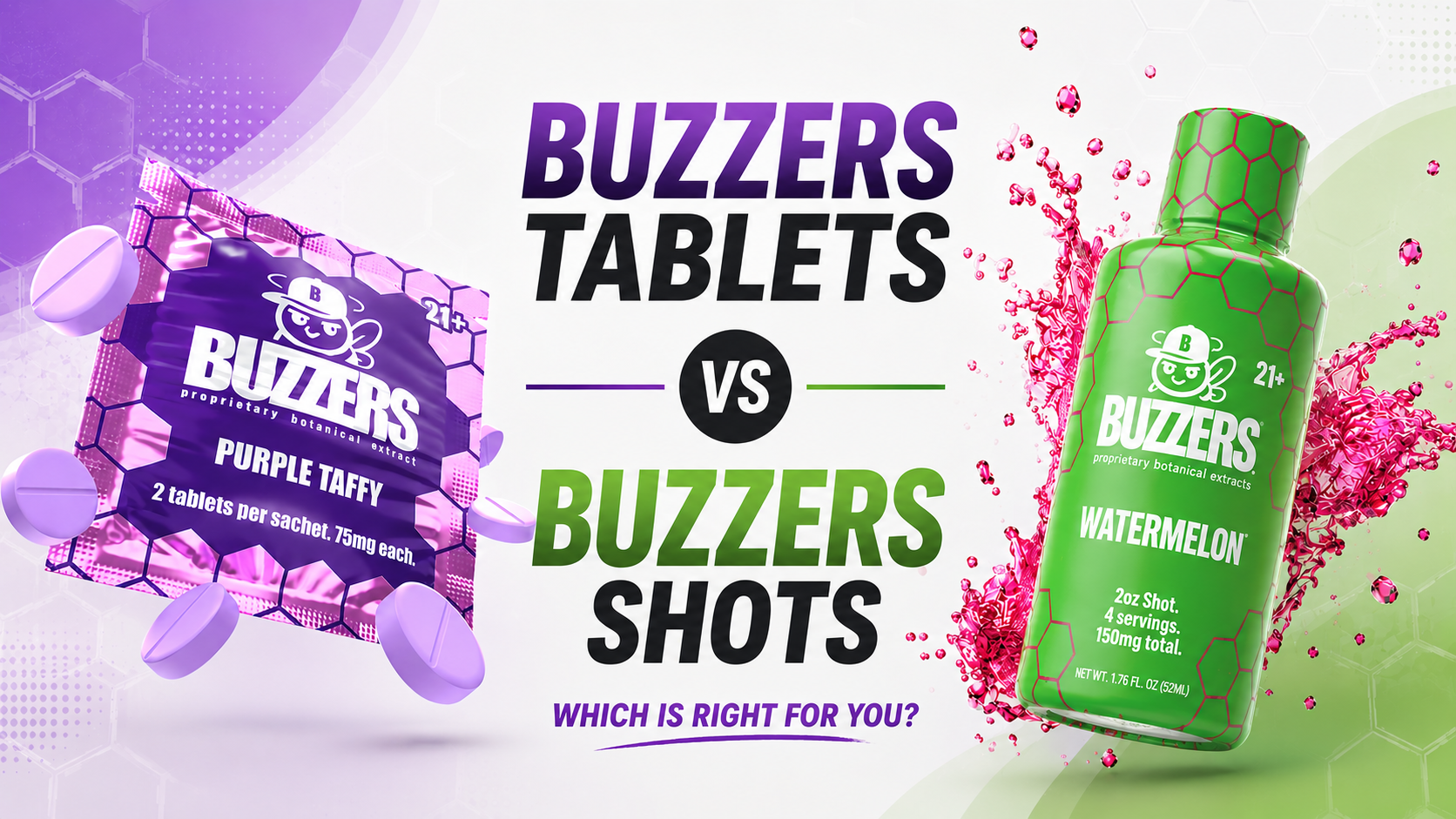 Buzzers Tablets Vs Buzzers Shots - Blog Cover Image